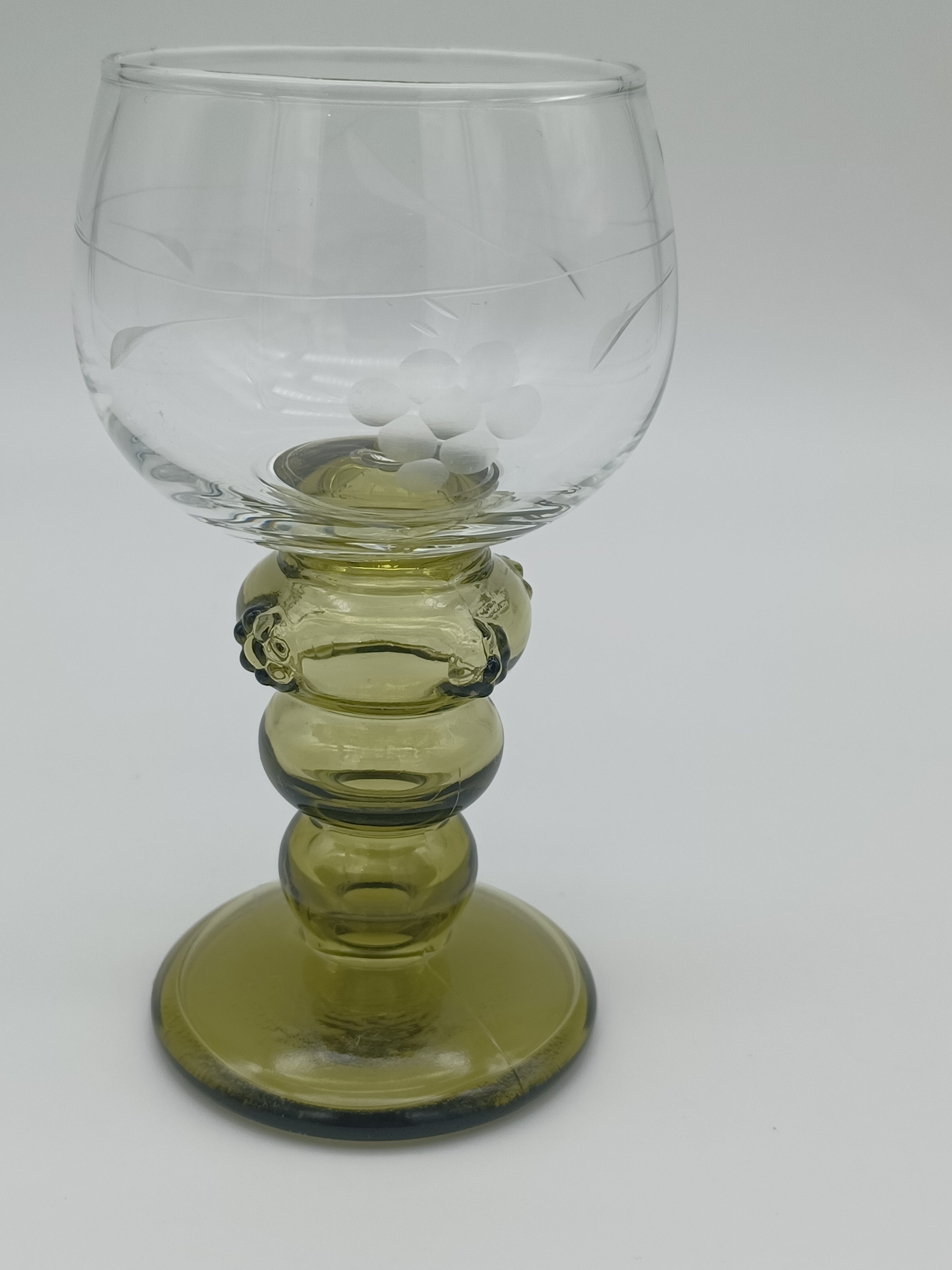 Royal Short Stemmed Wine Glass  French Vintage Drinking Glass
