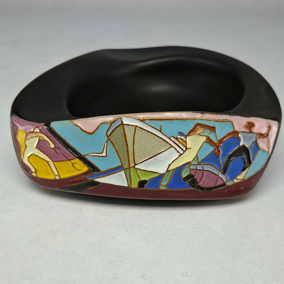 Kalahari Ware Safmarine Hand-Painted Ashtray