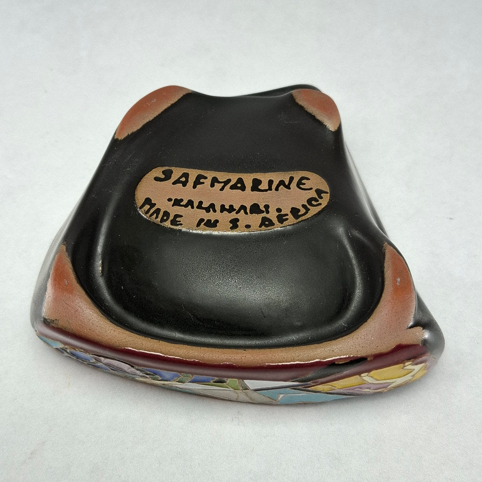 Kalahari Ware Safmarine Hand-Painted Ashtray