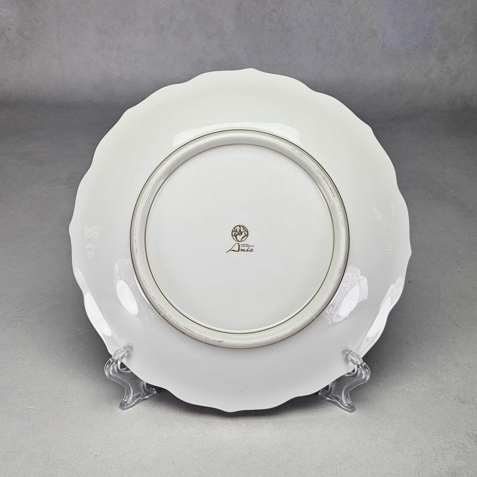 Anisa cobalt floral side plate showing further pattern and surface details