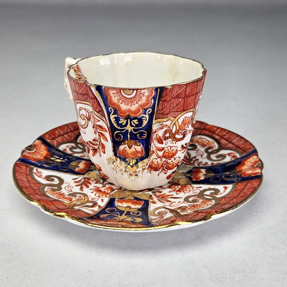 Reverse view of Pearce cup and shaped floral saucer