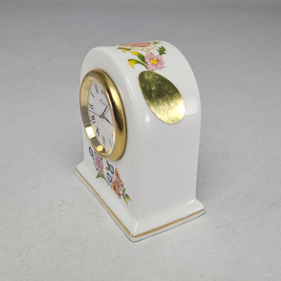 Aynsley Cottage Garden Fine Bone China Miniature Mantel Clock