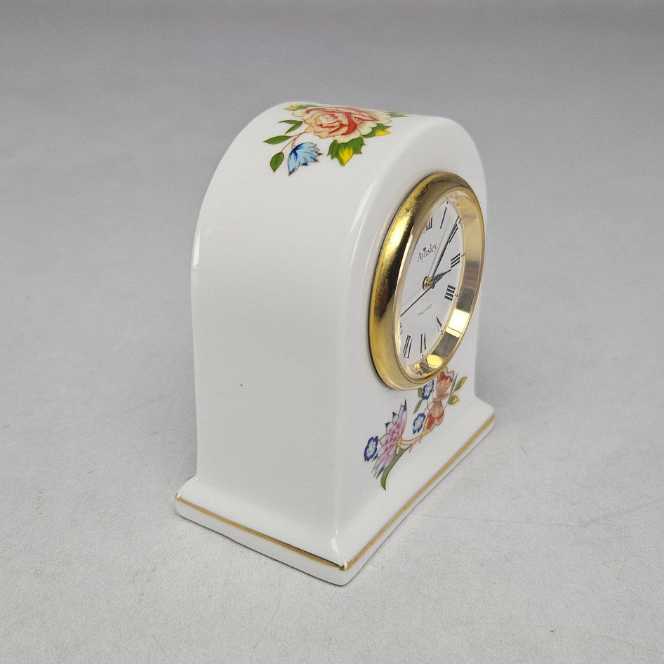 Aynsley Cottage Garden Fine Bone China Miniature Mantel Clock