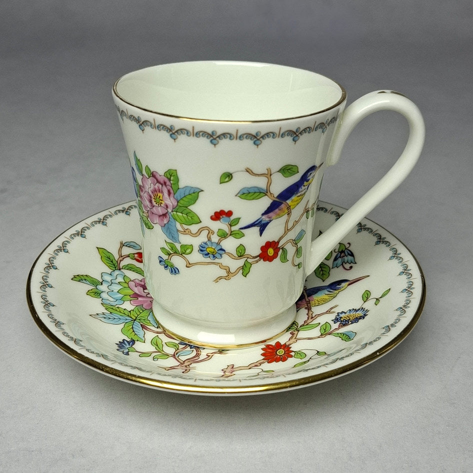 Aynsley Pembroke Pattern Fine Bone China Trio with Teacup, Saucer and Cake Plate