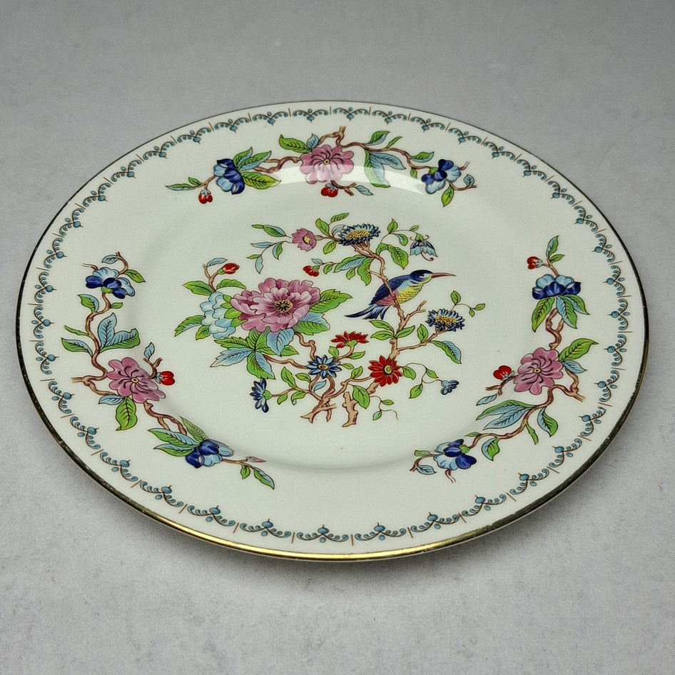 Aynsley Pembroke Pattern Fine Bone China Trio with Teacup, Saucer and Cake Plate