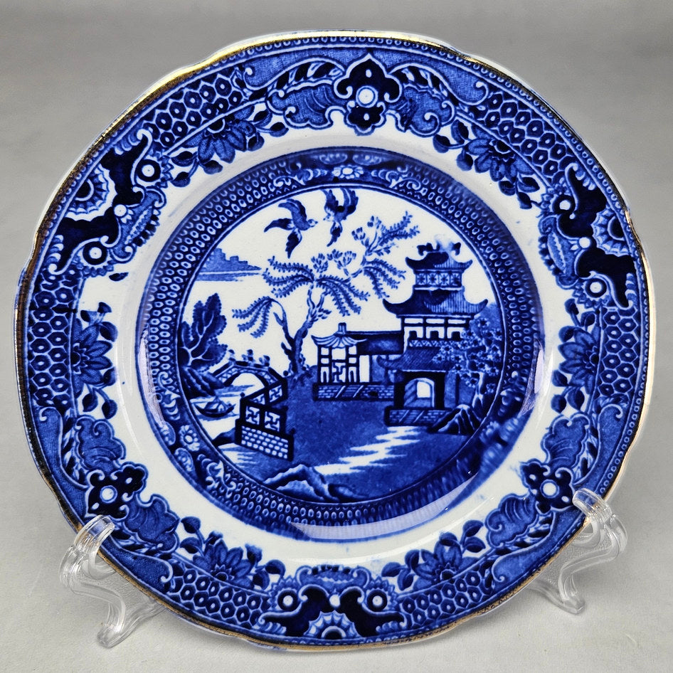 Burleigh Ware Blue Willow Gilt Side Plate, view 3