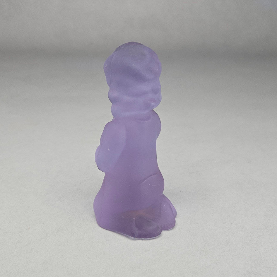 Cesare Toso Murano Neodymium Glass Praying Girl Figurine