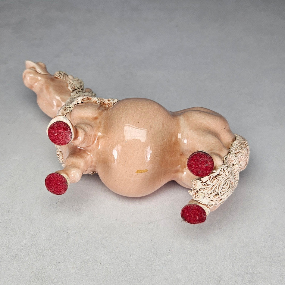 Pink Cheval Ceramics standing comical pony with cream mane