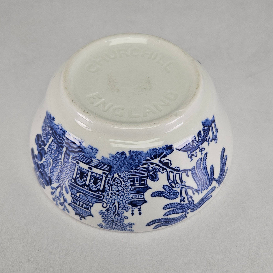 Churchill Blue Willow Ceramic Sugar Bowl