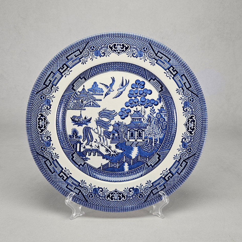 Churchill Blue Willow English Dinner Plate