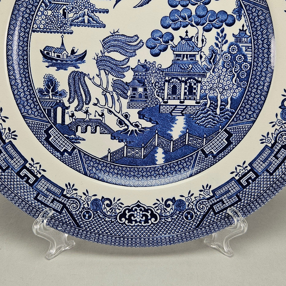 Churchill Blue Willow English Dinner Plate