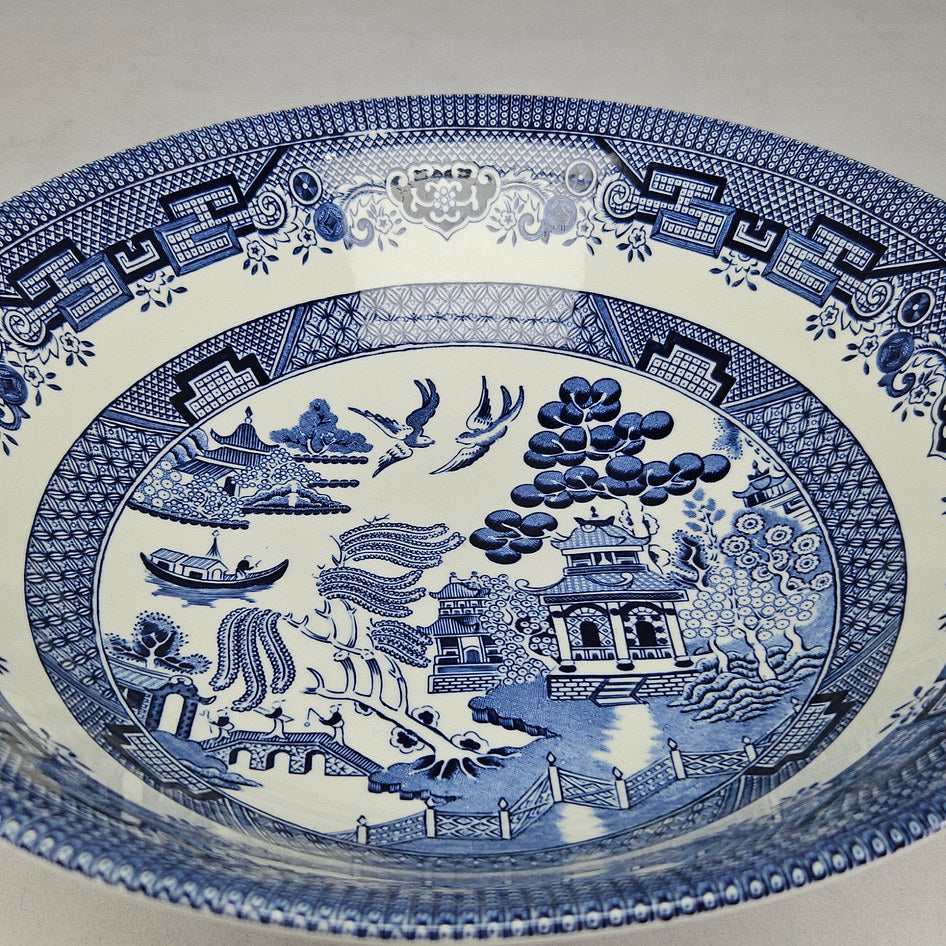 Churchill Blue Willow English Fruit Bowl