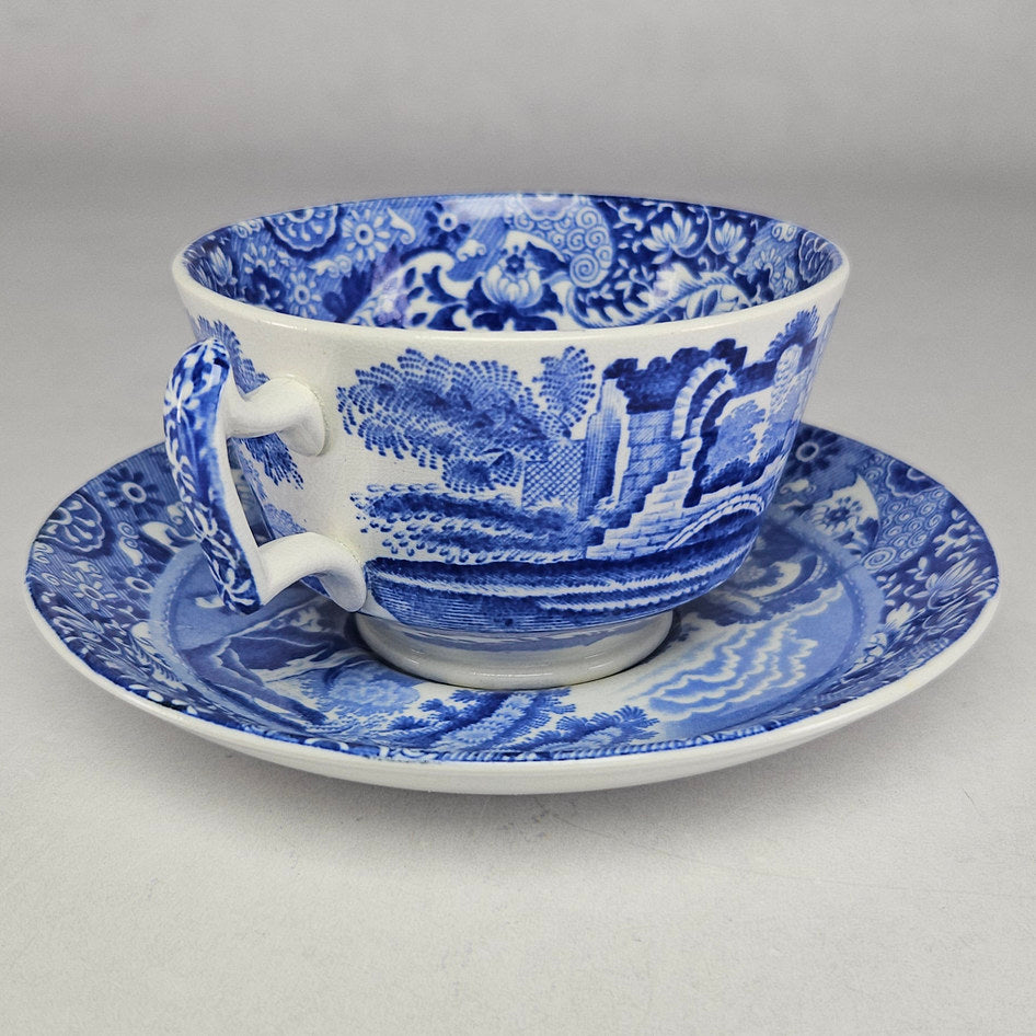 Copeland Spode’s Italian Blue and White Tea Cup and Saucer