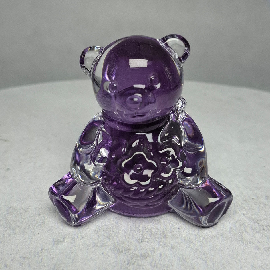 Cristal d'Arques Purple Glass Bear