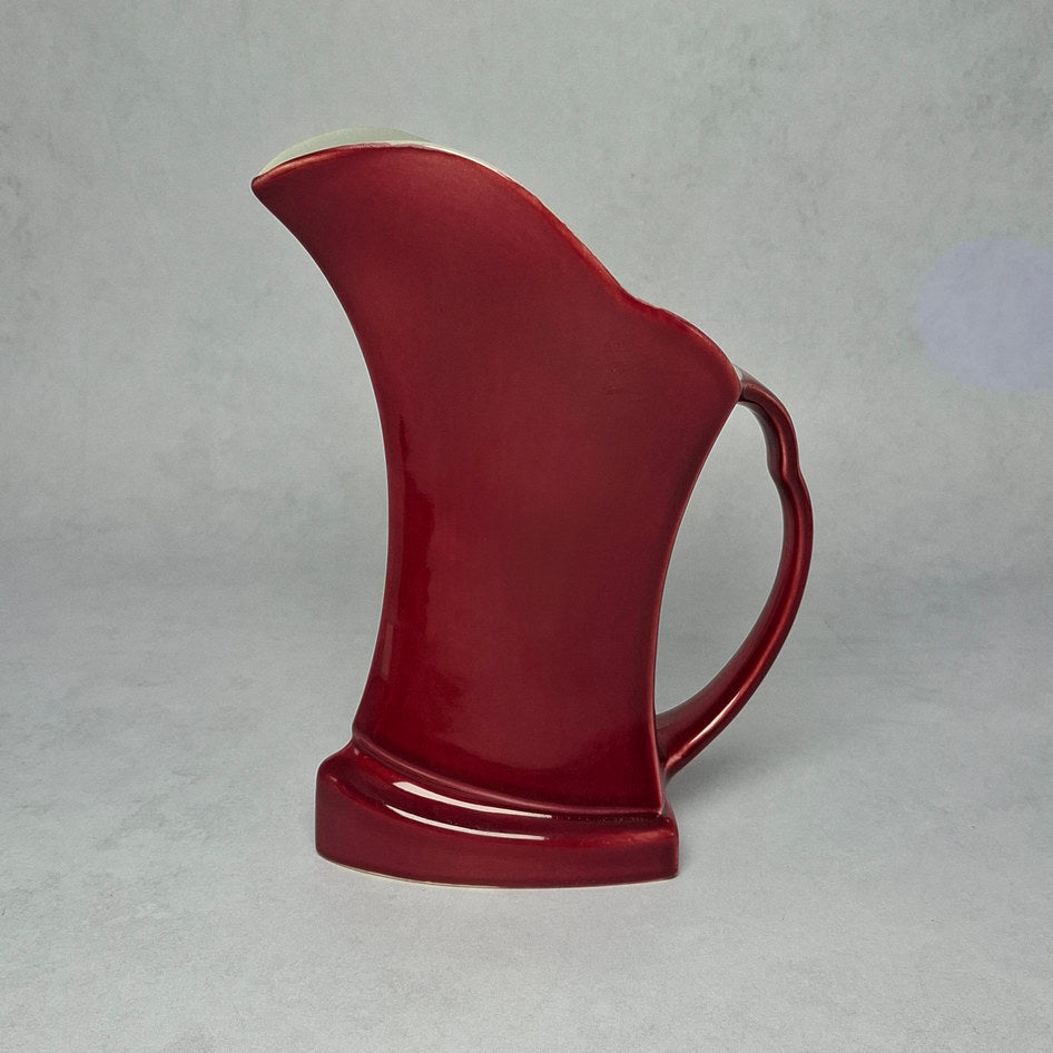 Crown Devon England Burgundy Ceramic Jug Model A449