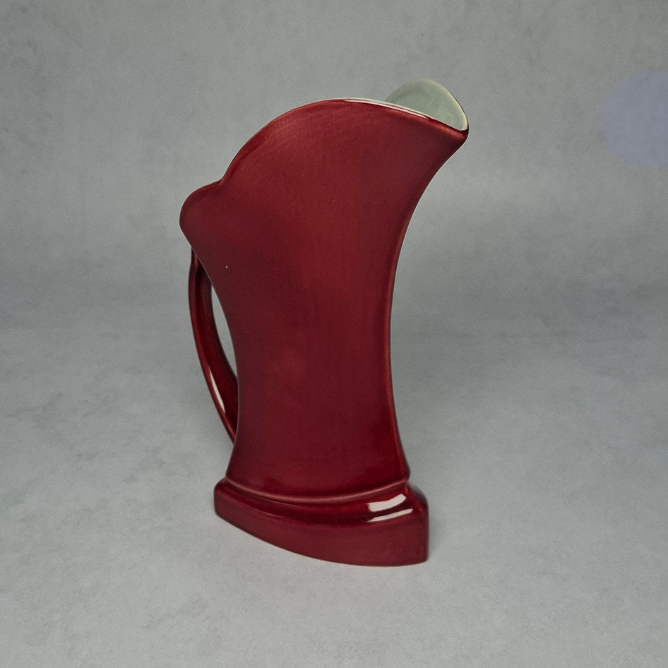 Crown Devon England Burgundy Ceramic Jug Model A449