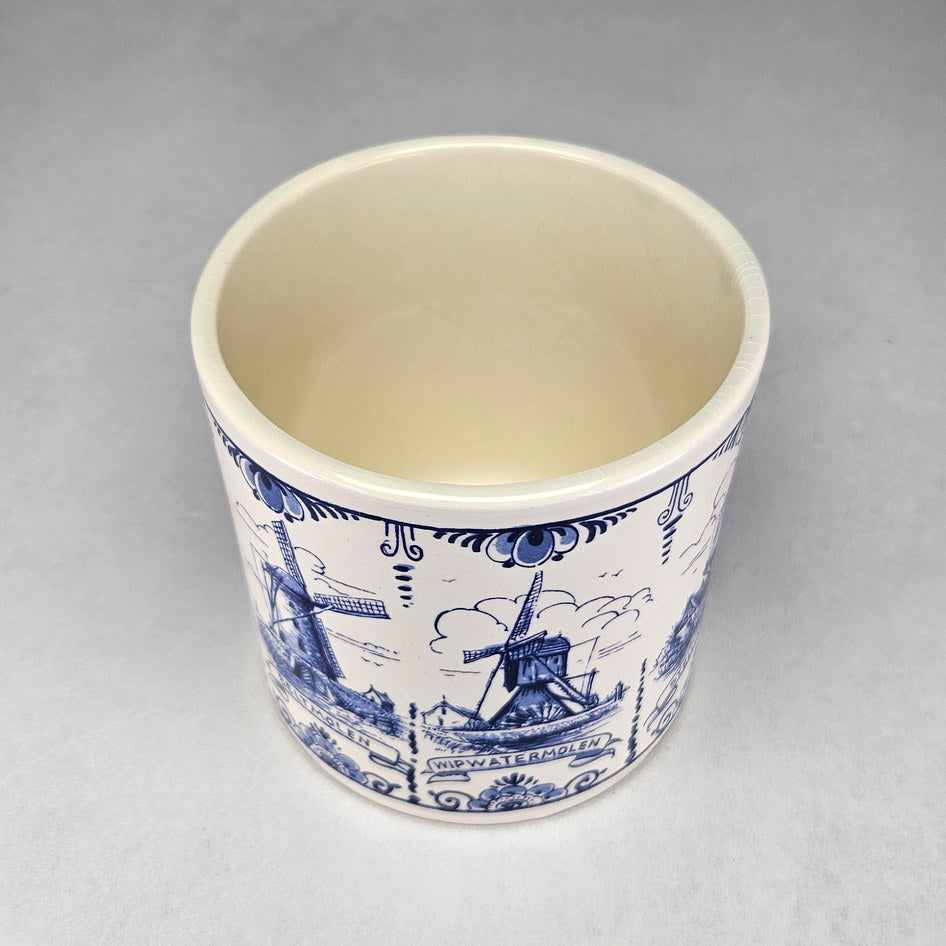 Delft Blue Dutch Windmills Lidded Canister, product view 5