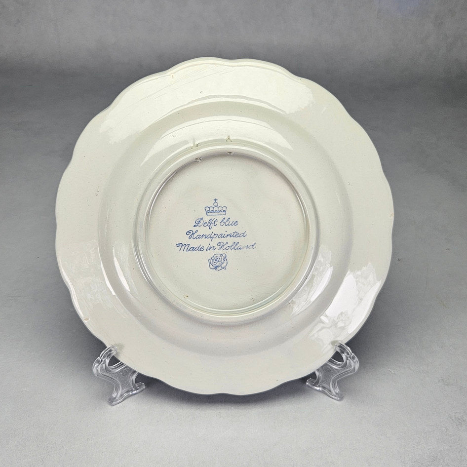 Delft Blue Windmill Scalloped Wall Plate, product view 5