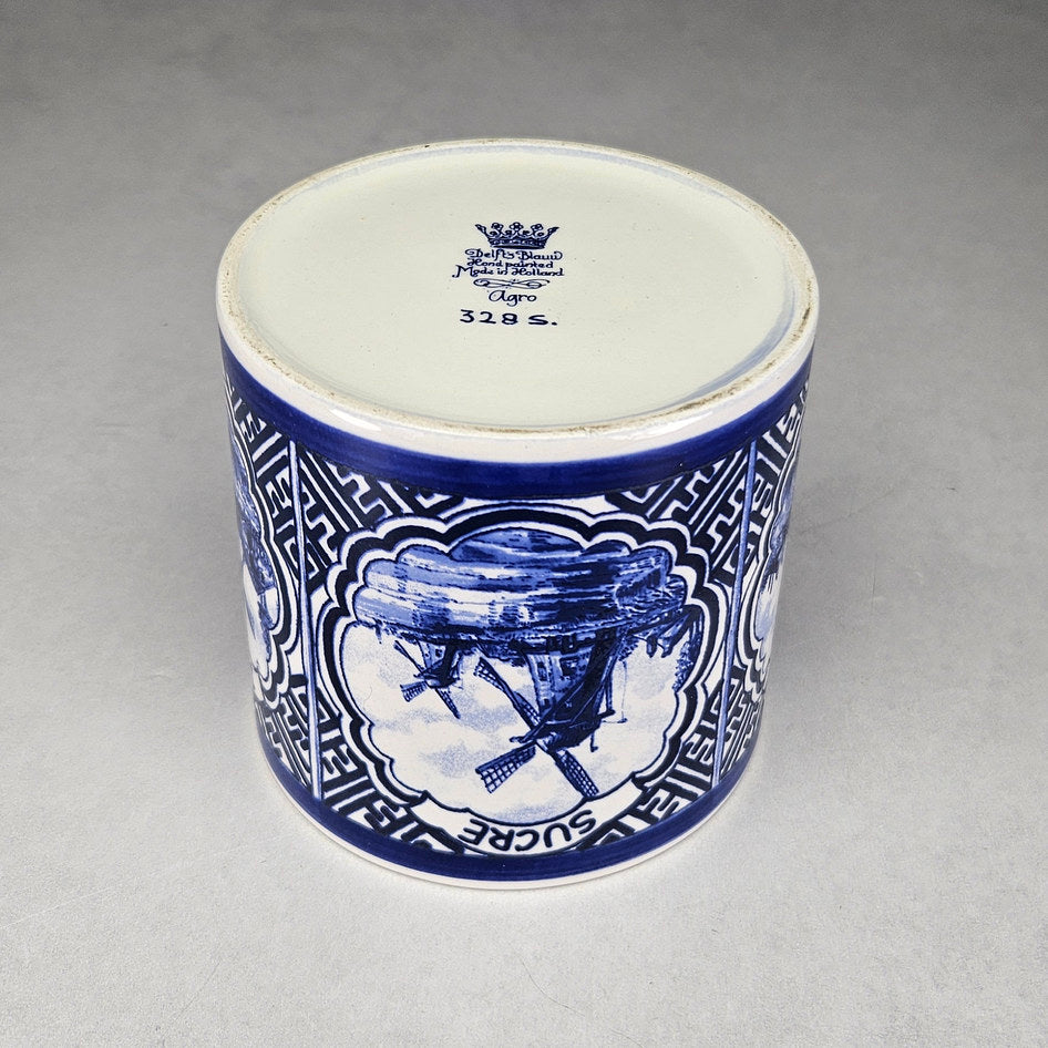 Hand-Painted Delfts Blauw Sugar Canister with Lid, product view 5