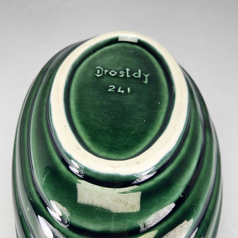 Drostdy 241 Green Glazed Boat-Form Planter Vase, view 6