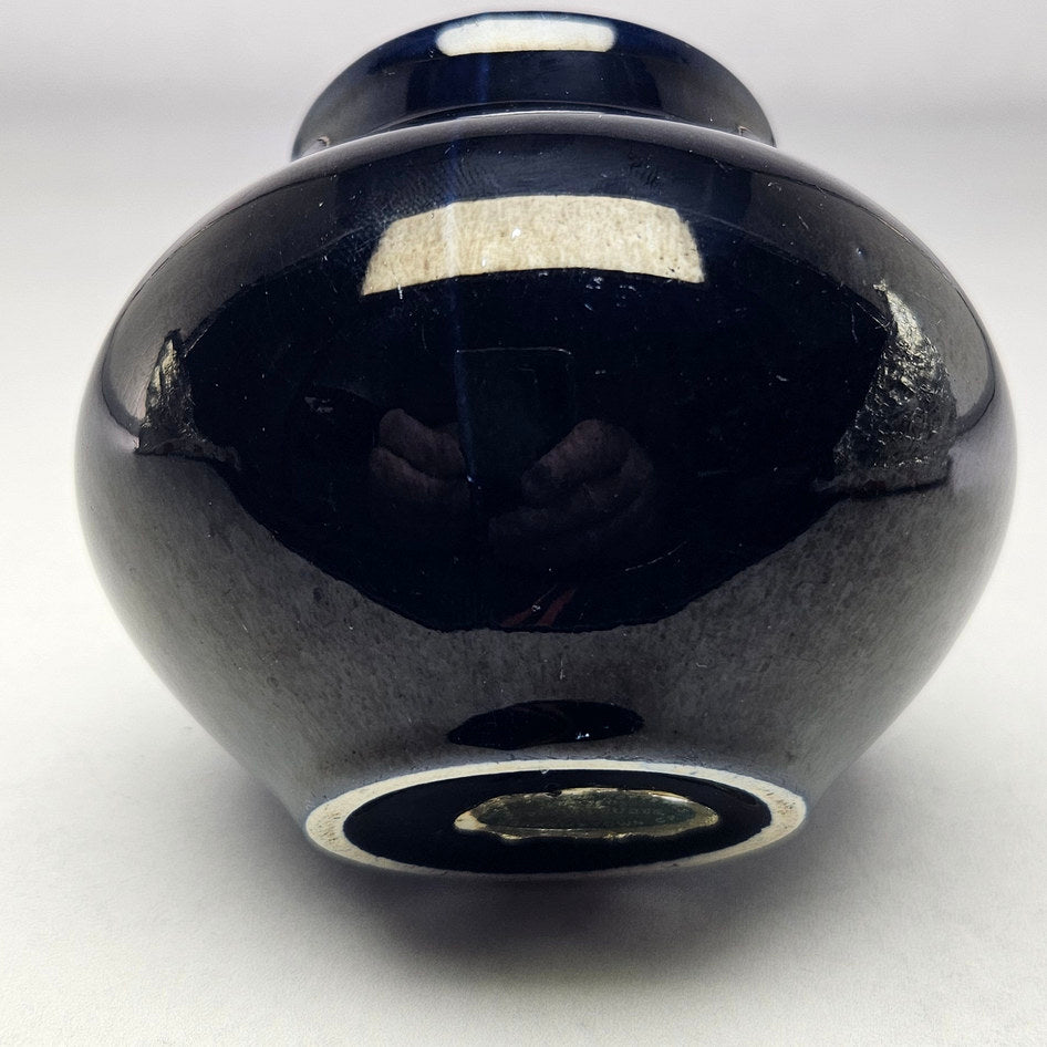 Drostdy Ware Dark Cobalt Blue Squat Vase, view 3