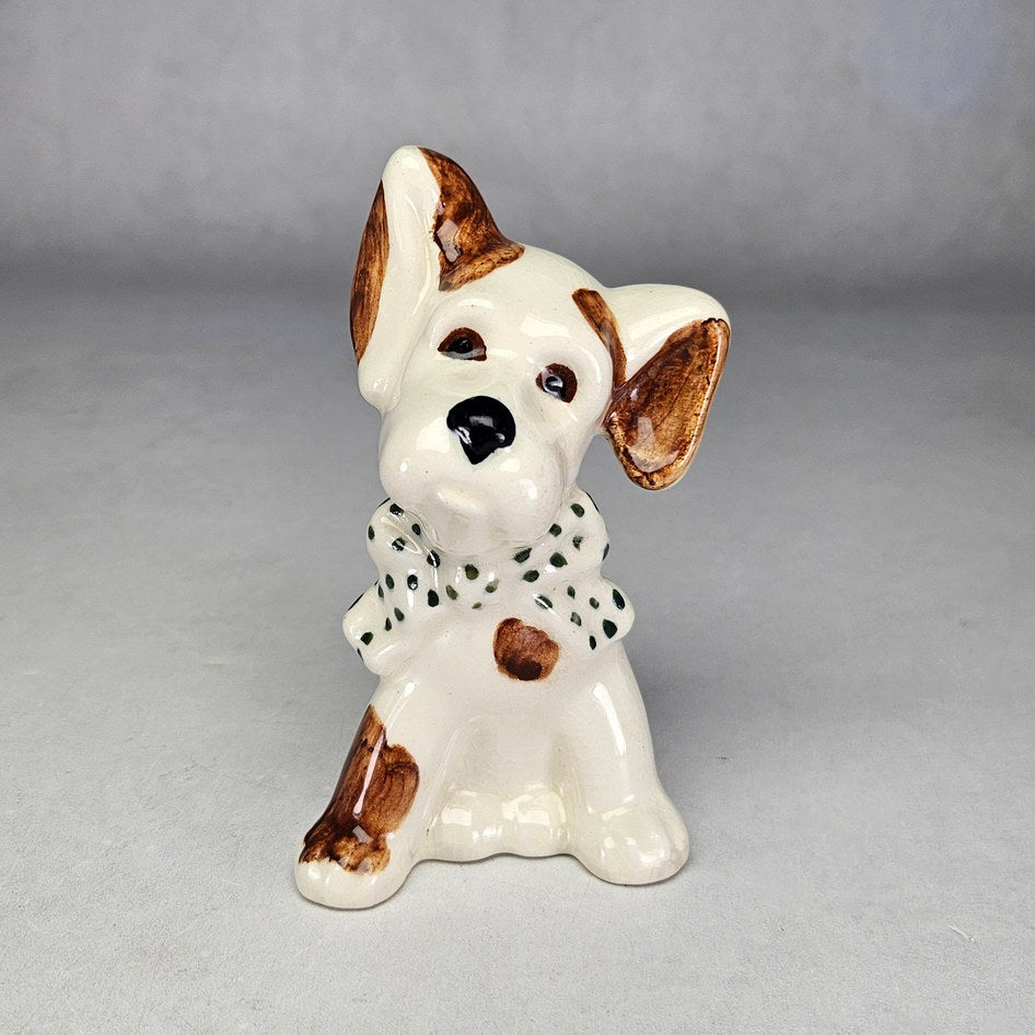 Drostdy Ware Dog with Green Spotted Bow