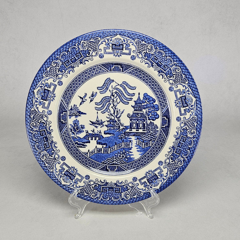 EIT England Blue Willow Ceramic Dinner Plate