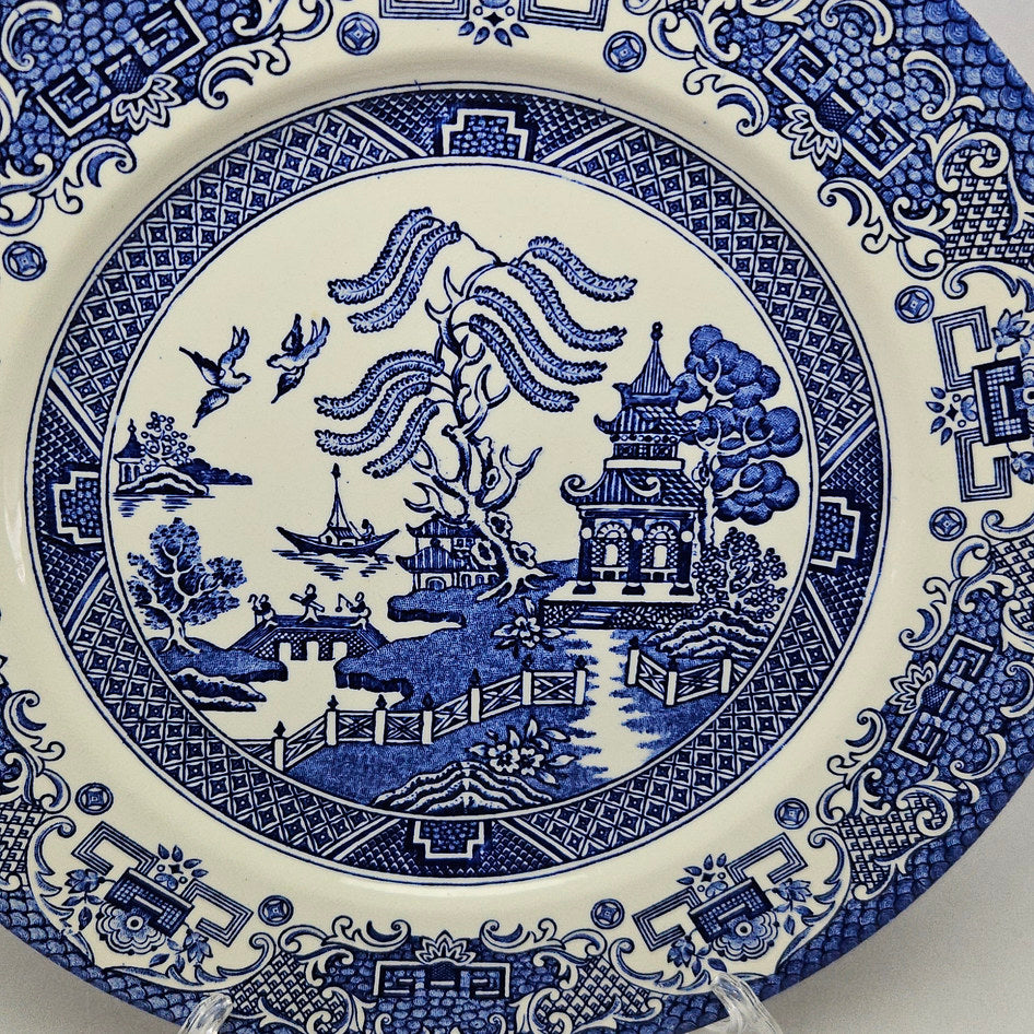 EIT England Blue Willow Ceramic Dinner Plate