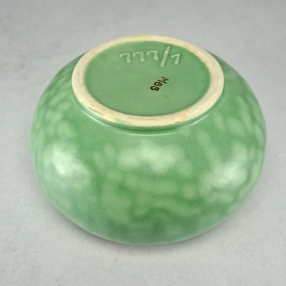 Elsterwerda Art Deco Mottled Ombré Green Lidded Sugar Bowl M65
