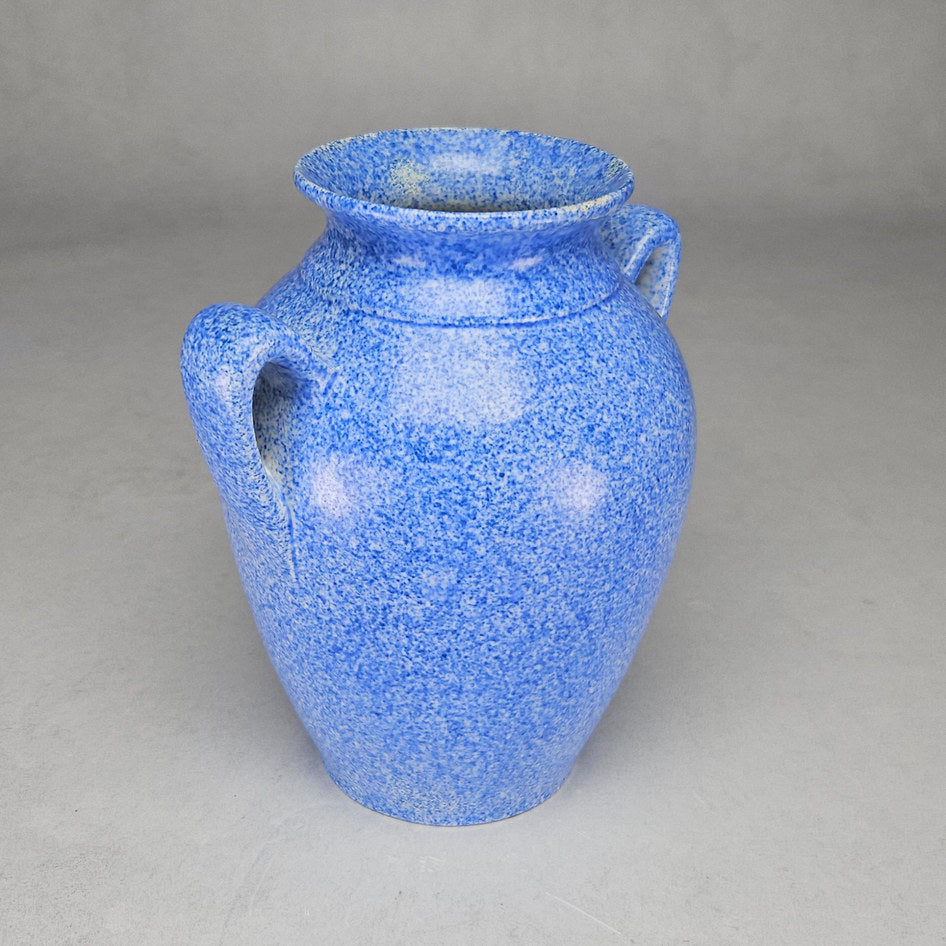 Empire Ware Bright Speckled Blue Twin-Handled Urn Vase