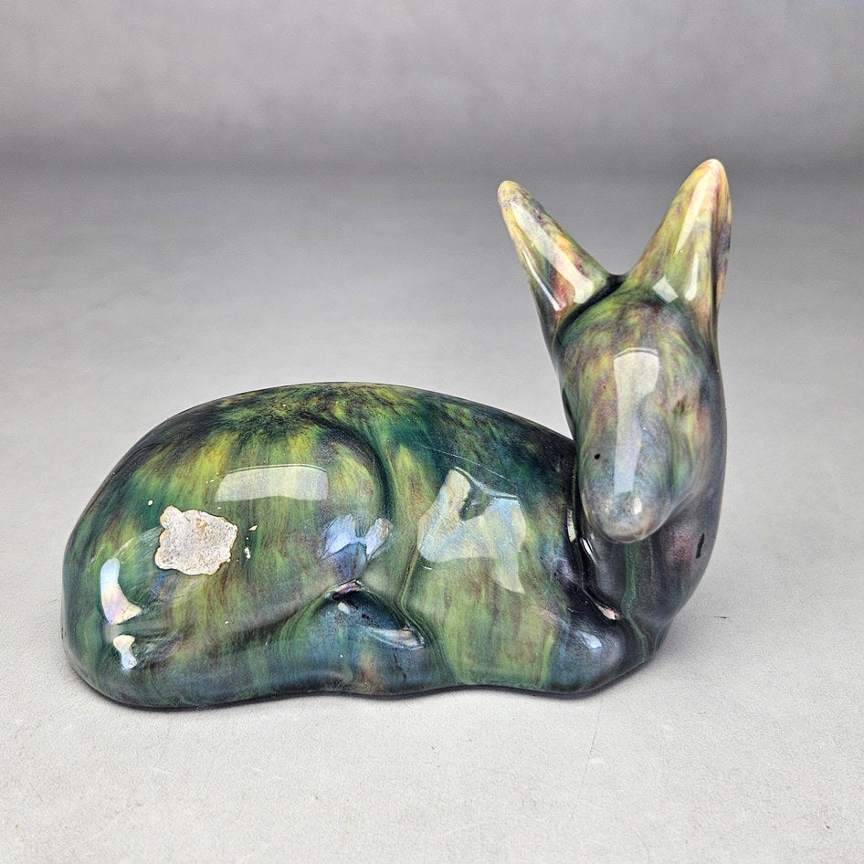 Flora Ann Mottled Reclining Deer Figurine