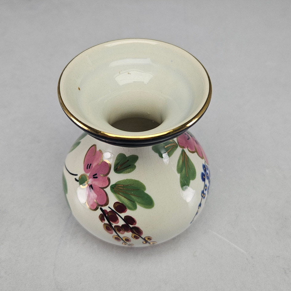 Flora Gouda Holland Simone Hand-Painted Floral Ceramic Vase
