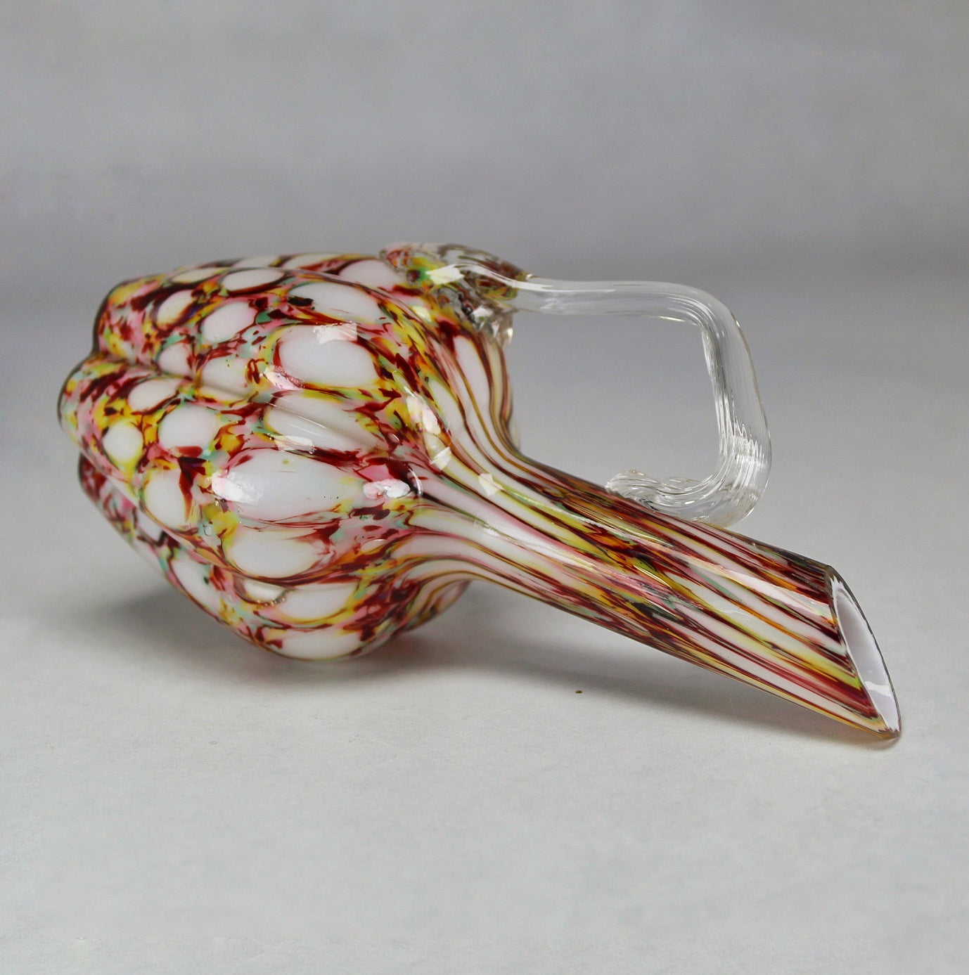 Franz Welz Honeycomb Splatter Art Glass Pitcher