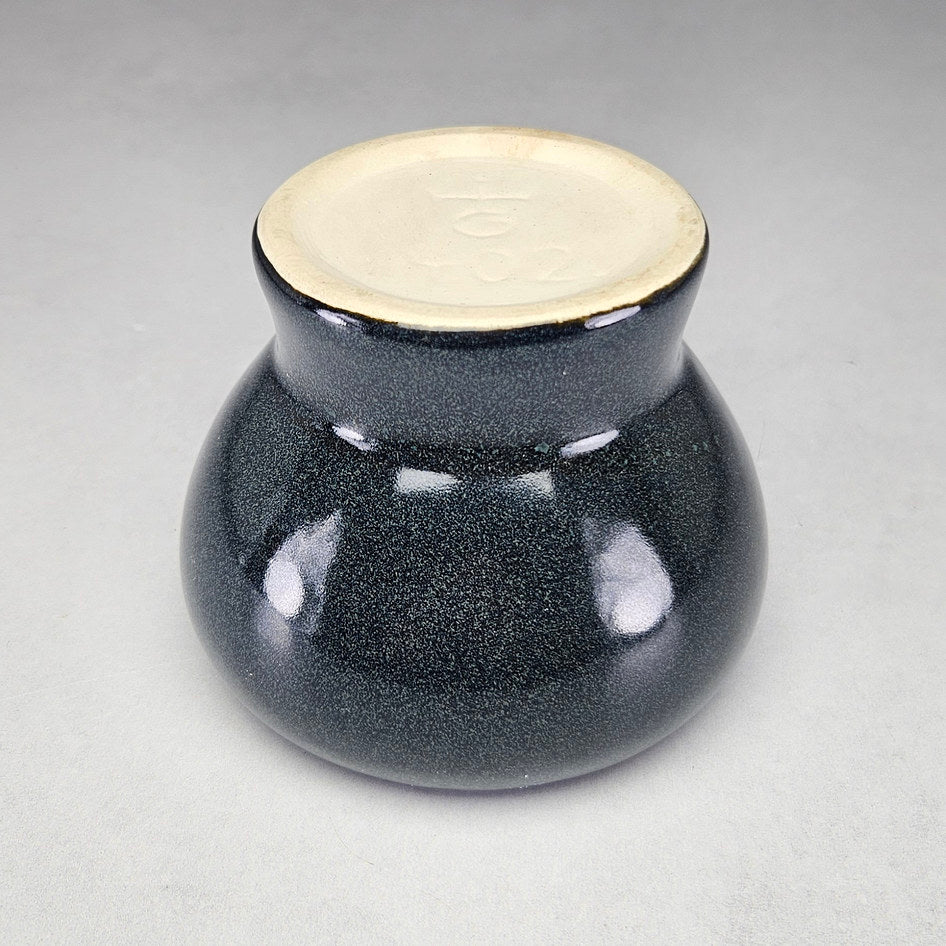 Hamburger Potteries 402 Speckled Green and Cobalt Planter, view 4