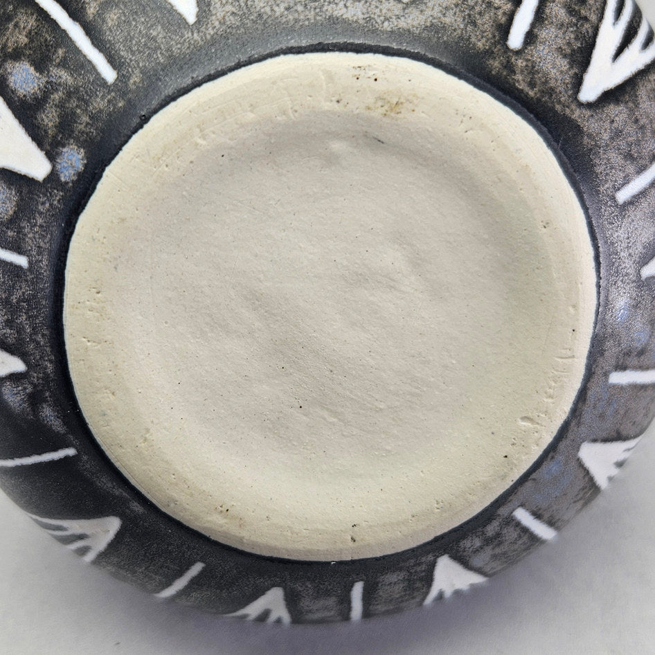Hamburger Potteries Black and White Leaf-Motif Bowl, view 5