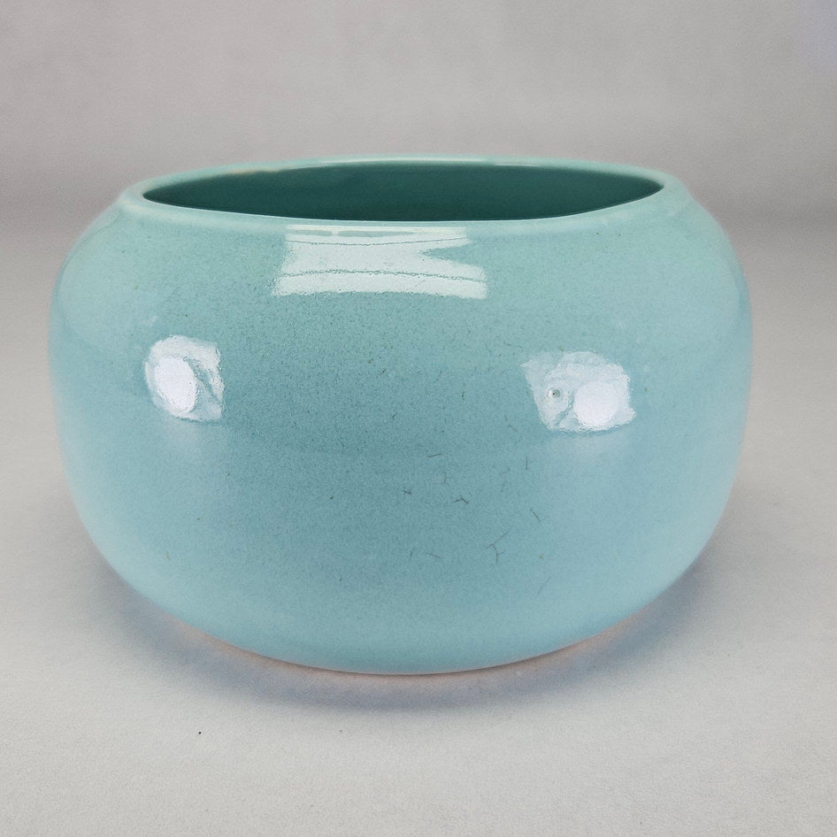Hamburger Pottery Light Blue Ceramic Planter Vase Style 404
