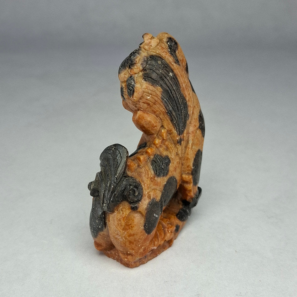 Hand-Carved Stone Chinese Guardian Lion