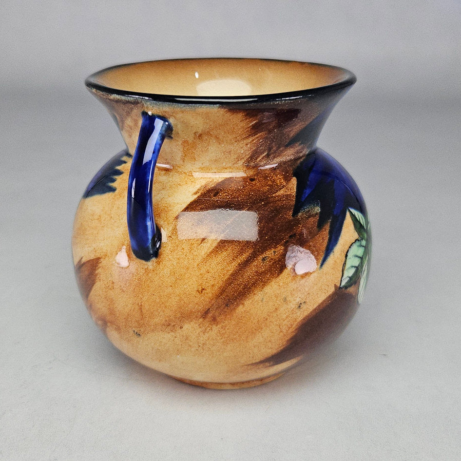 H&K Tunstall Cobalt Blue Floral Twin-Handled Bowl
