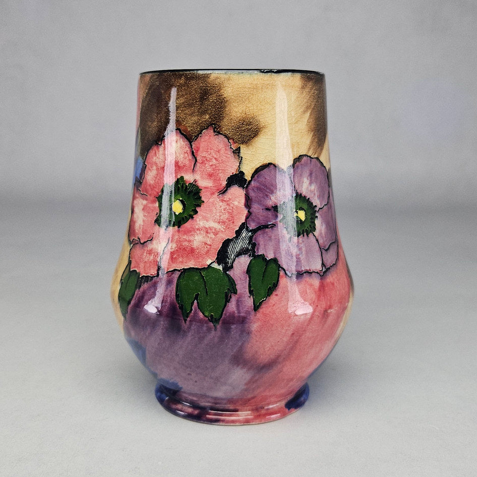 H&K Tunstall Floral Decorated Cylindrical Vase