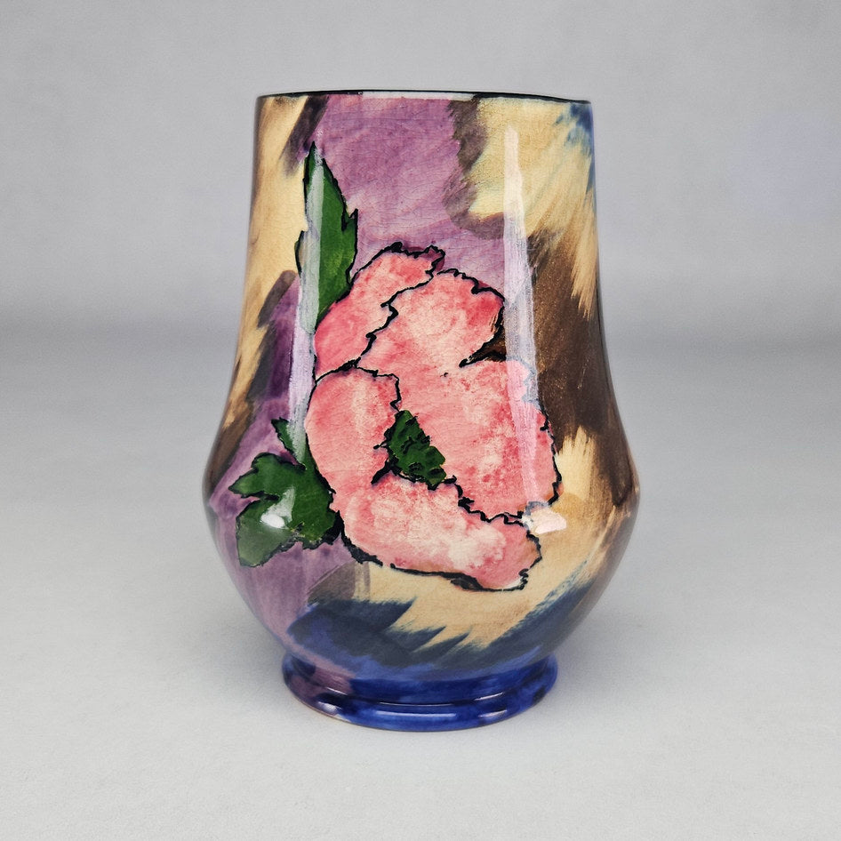 H&K Tunstall Floral Decorated Cylindrical Vase