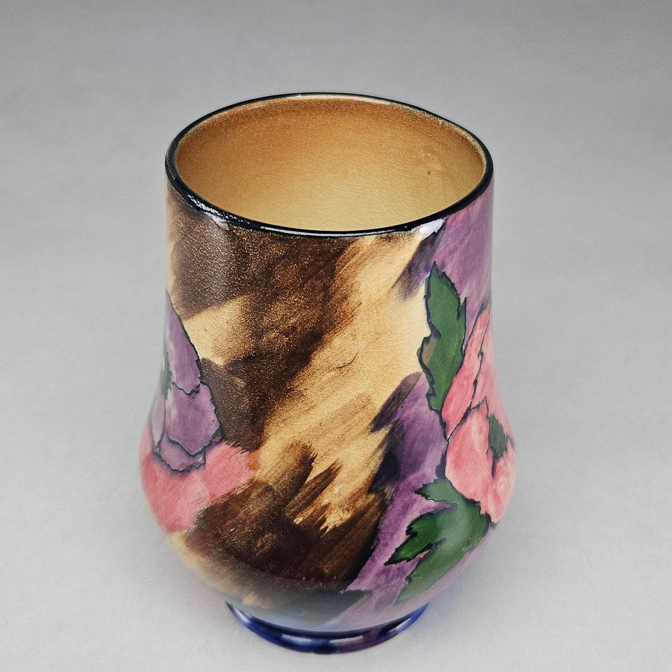 H&K Tunstall Floral Decorated Cylindrical Vase
