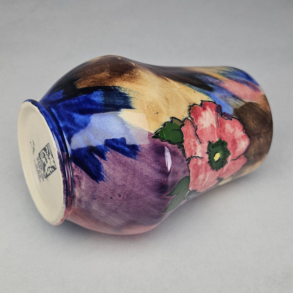 H&K Tunstall Floral Decorated Cylindrical Vase