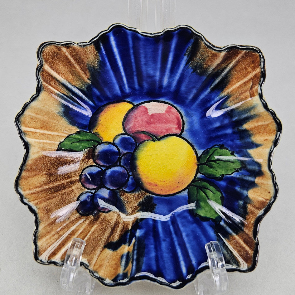 H&K Tunstall Fruit Decorated Scalloped Ceramic Dish