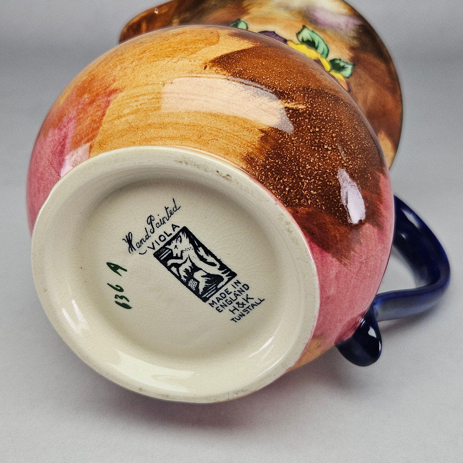 H&K Tunstall Viola Hand-Painted Floral Jug