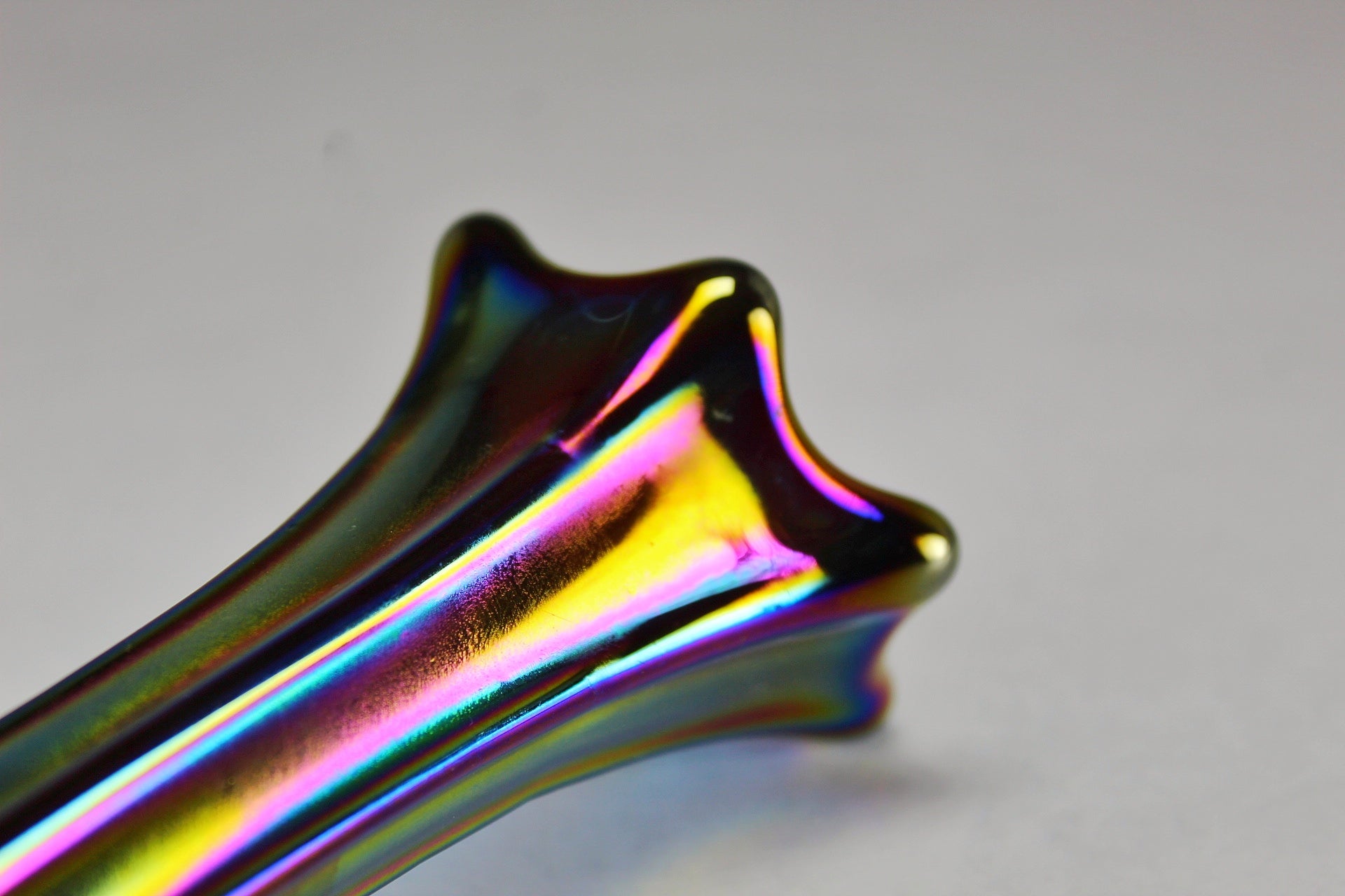 Imperial Glass Smoke Morning Glory Carnival Glass Vase