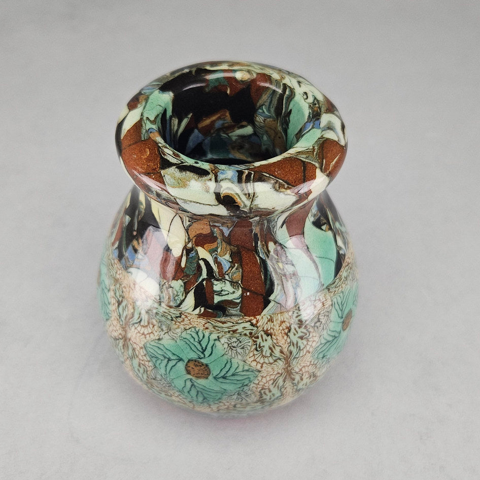 Jean Gerbino Vallauris Ceramic Mosaic Art Pottery Vase