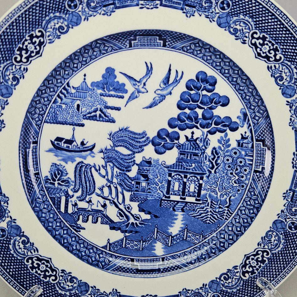Johnson Brothers Willow Blue and White Dessert Plate
