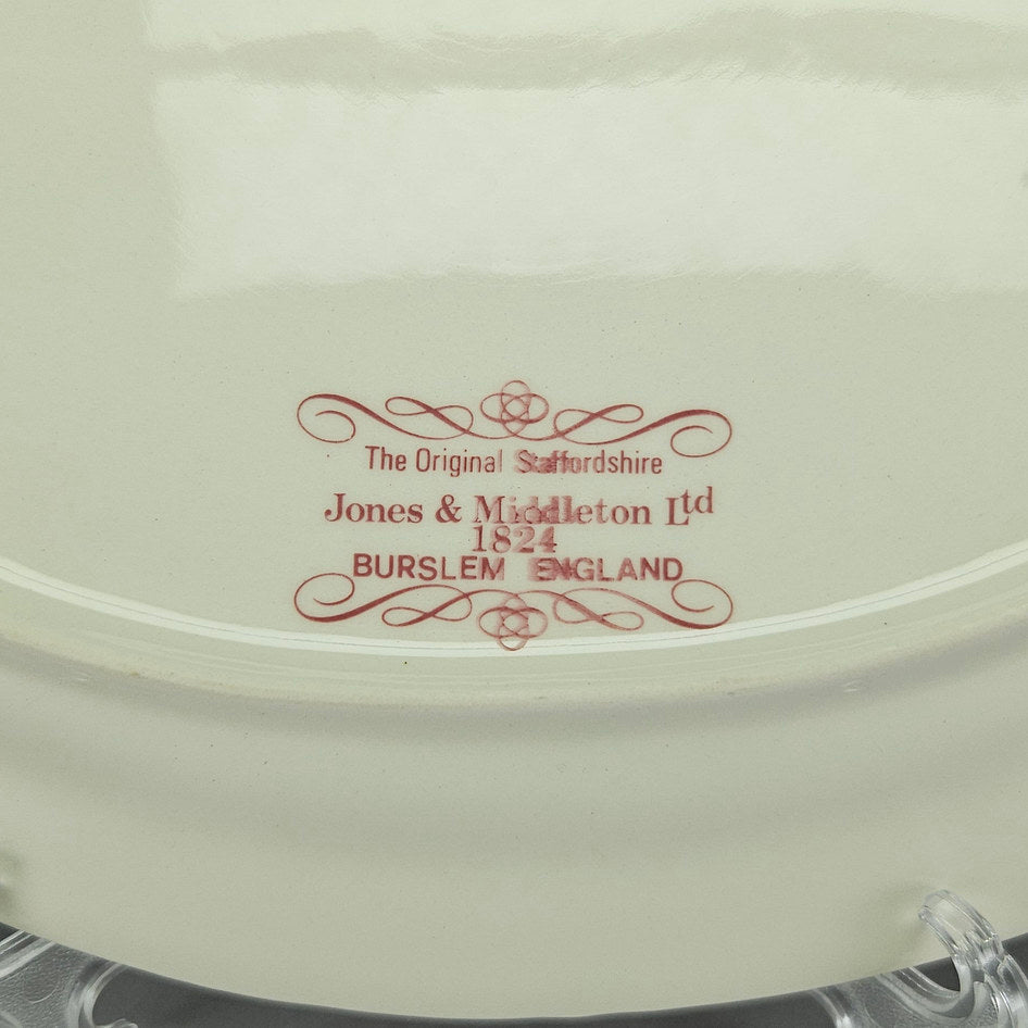 Jones & Middleton The Original Staffordshire Red Transferware Oval Platter