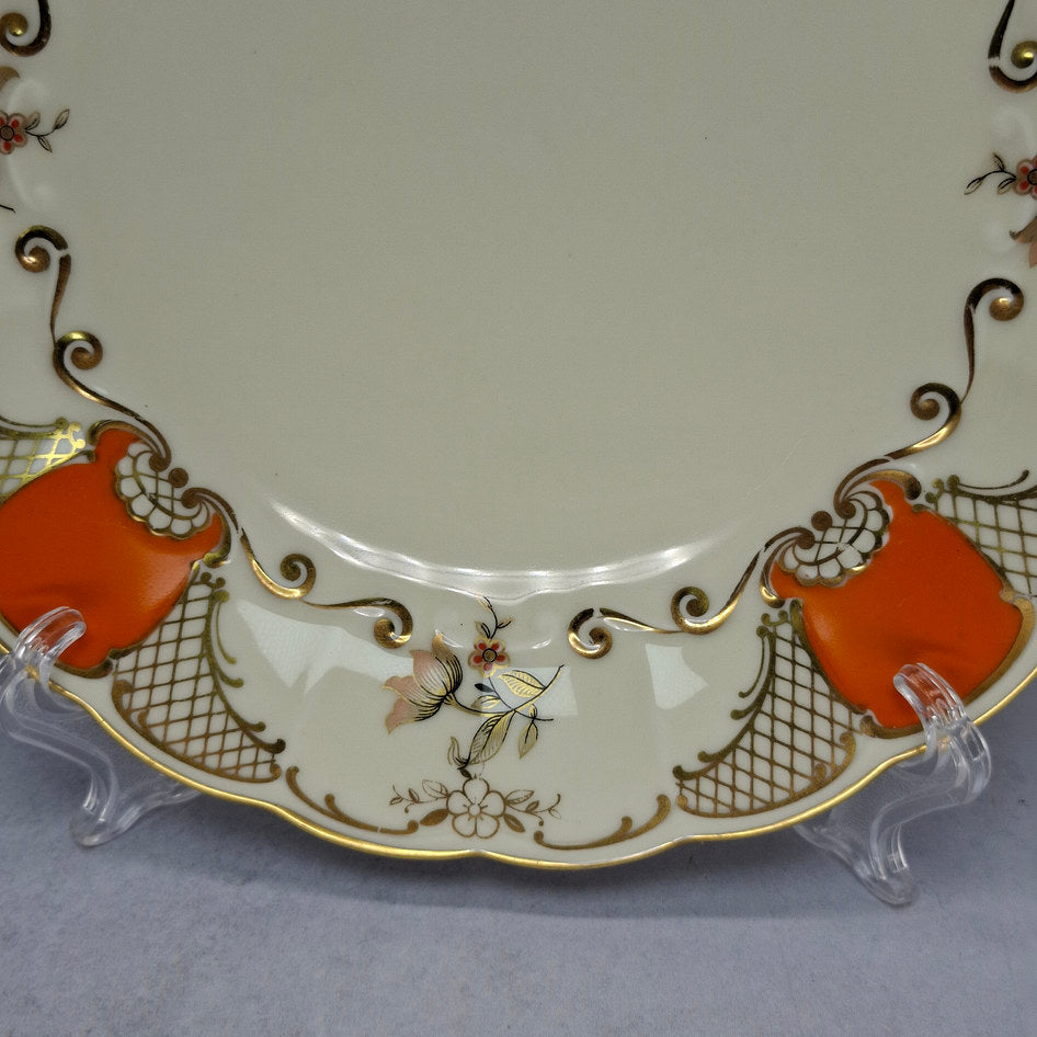 Königl. pr. Tettau Porcelain Teacup, Saucer and Plate Trio