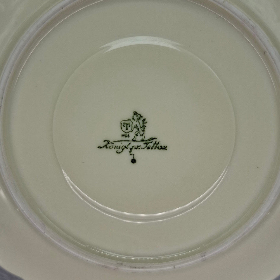 Königl. pr. Tettau Porcelain Teacup, Saucer and Plate Trio
